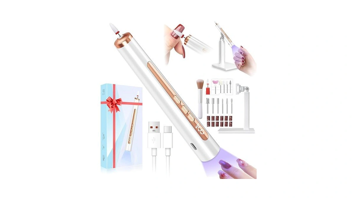 Amazon coupon: Electric Nail Drill With U V Light Cordl