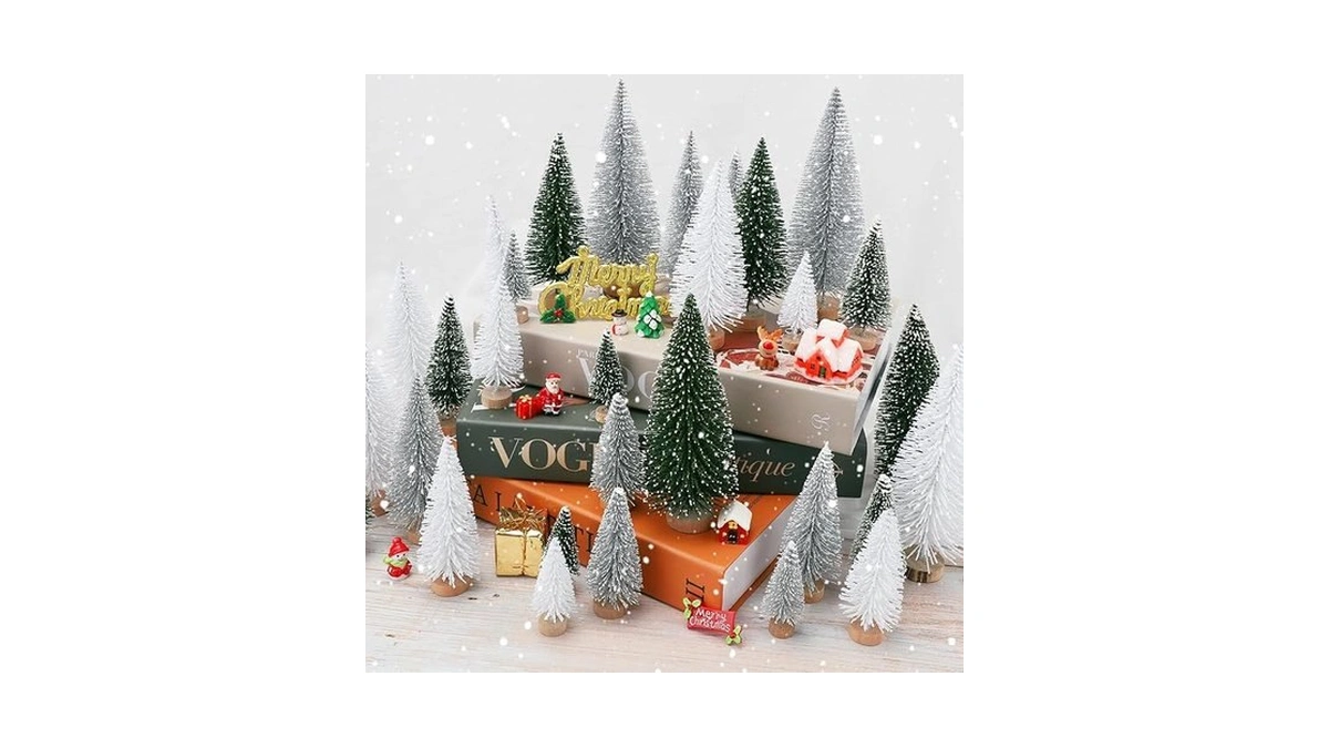 Amazon coupon: 30pcs Mini Christmas Tree Decor Artifici