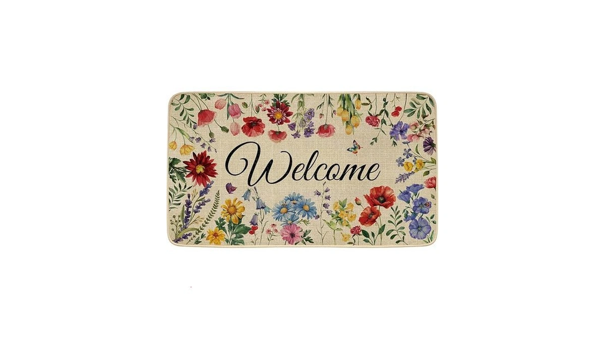 Amazon code: Shunlcd Spring Door Mat Welcome Decor Do