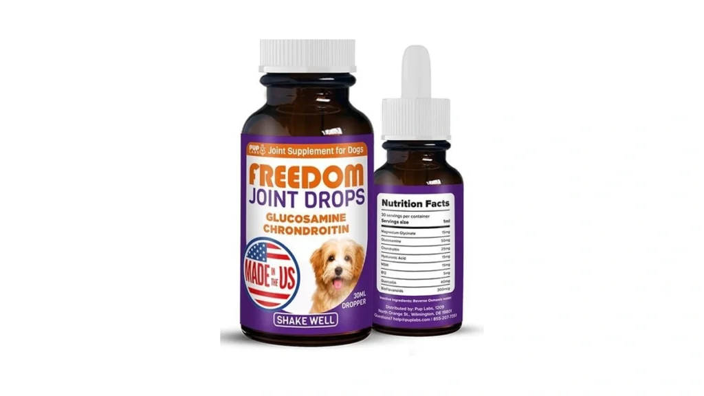 Amazon coupon: Freedom Joint Drops For Dogs With Hyalur