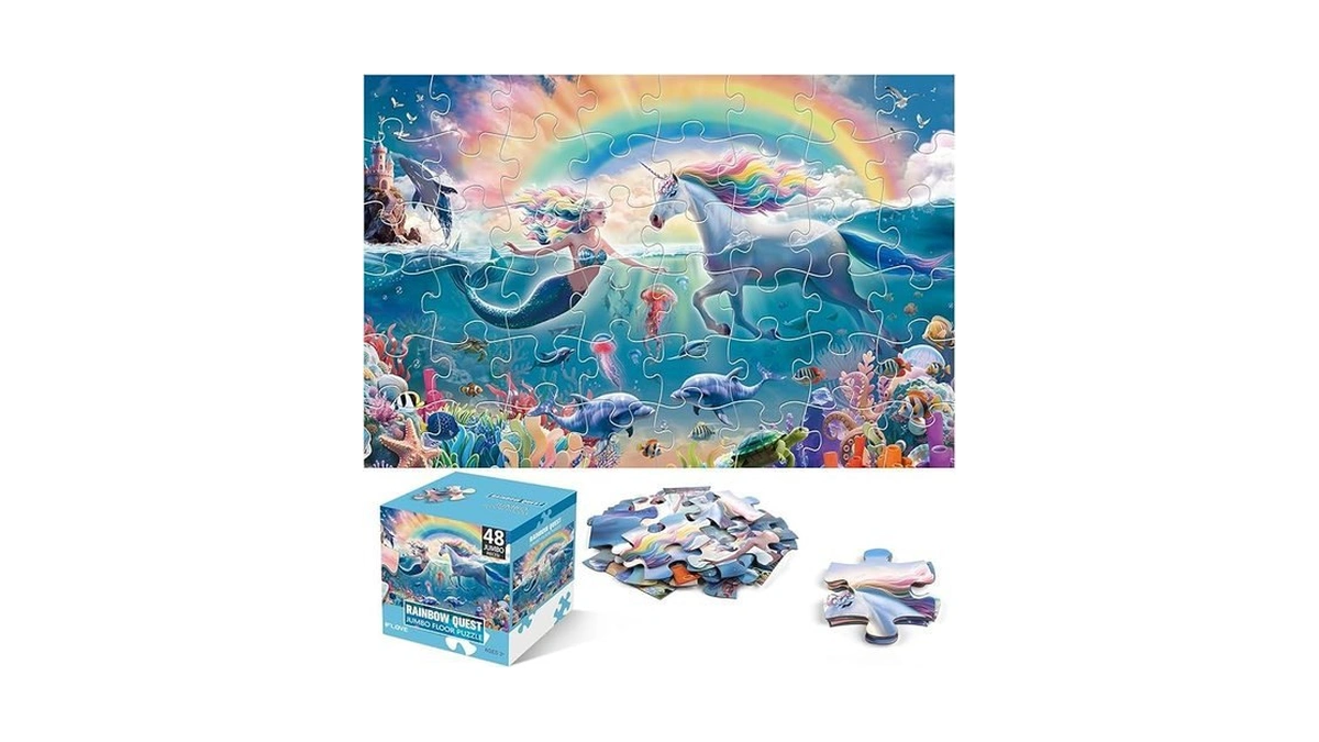 Amazon coupon: Jumbo Floor Puzzle For Kids Ages 4-8 48-