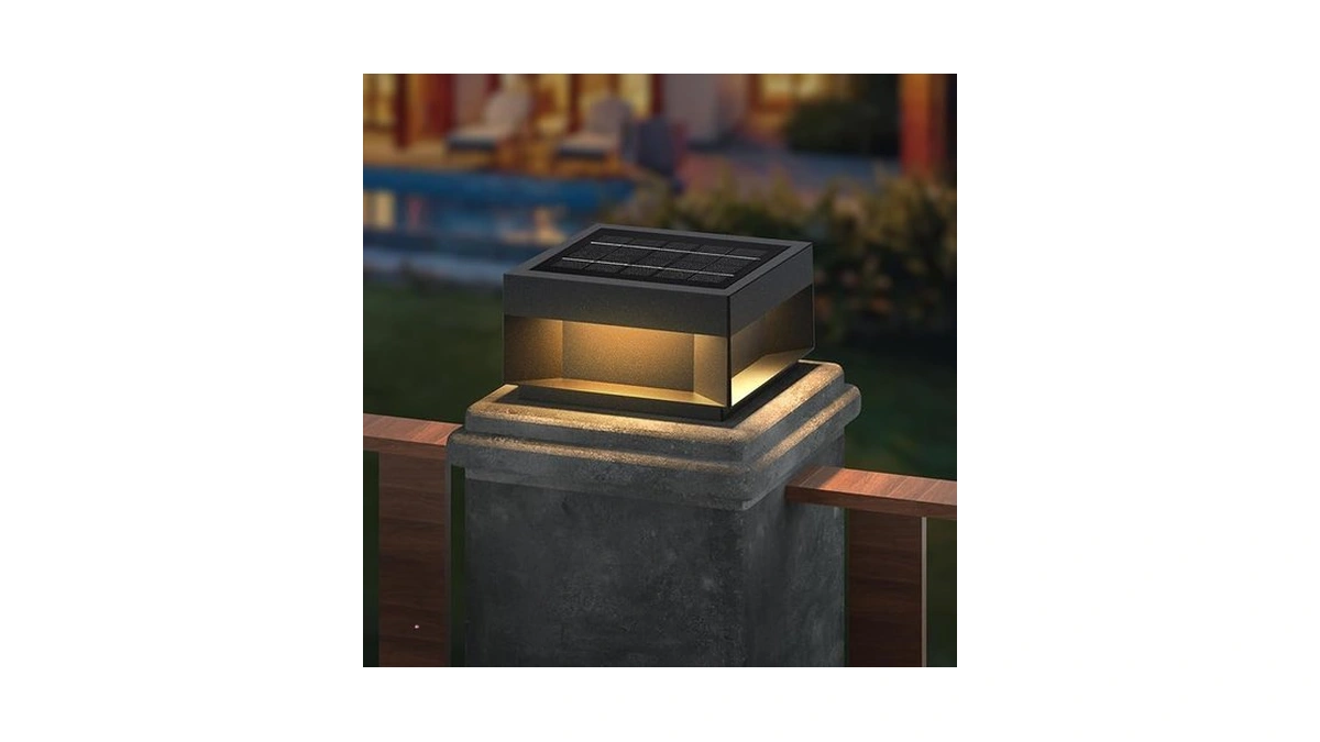 Amazon coupon: Luxfairy Modern Solar Landscape Post Lig
