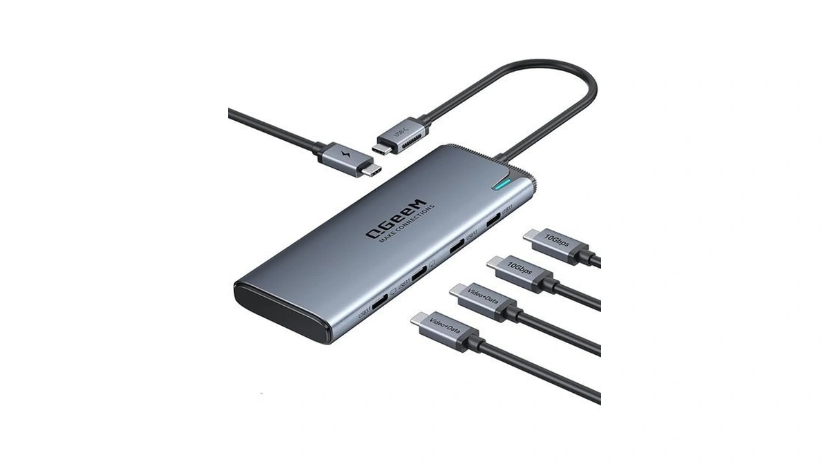 Amazon coupon: Qgeem Usb C Hub Multiple Converter Adapt