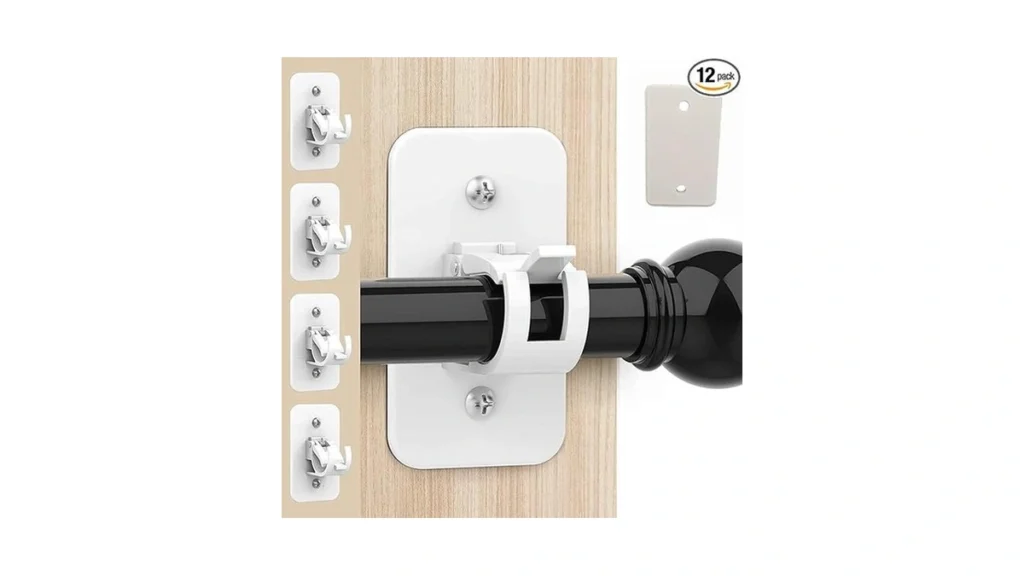 Amazon code: Yicbor No Drill Curtain Rod Holder - Sel