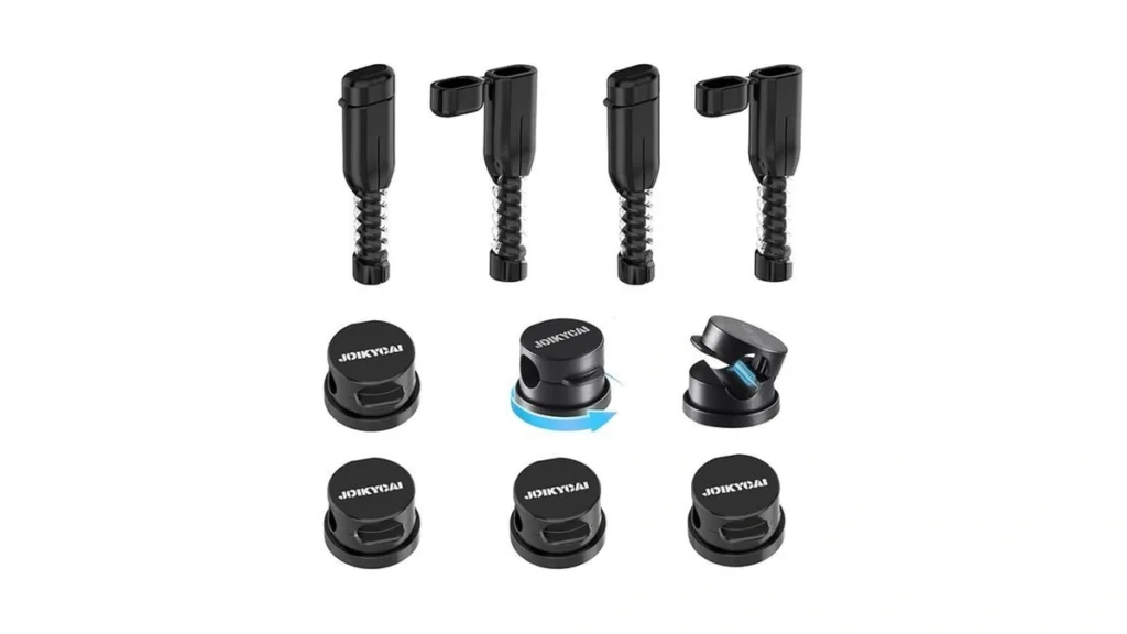 Amazon code: 6 Desktop Cord Organizer Magnetic Spring