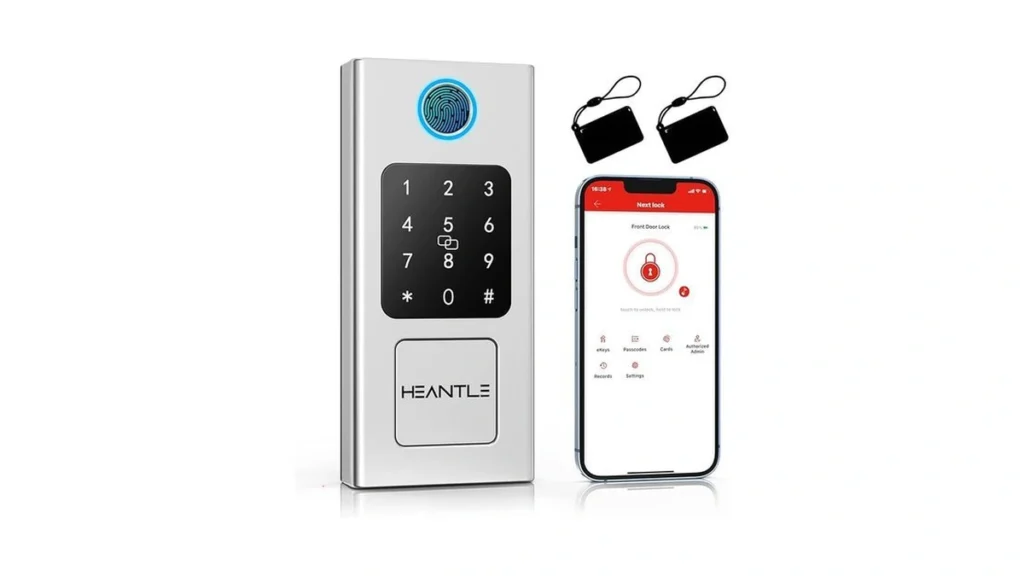 Amazon code: Heantle Fingerprint Smart Deadbolt Bluet