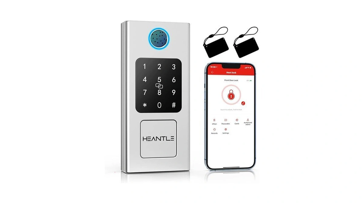 Amazon code: Heantle Fingerprint Smart Deadbolt Bluet