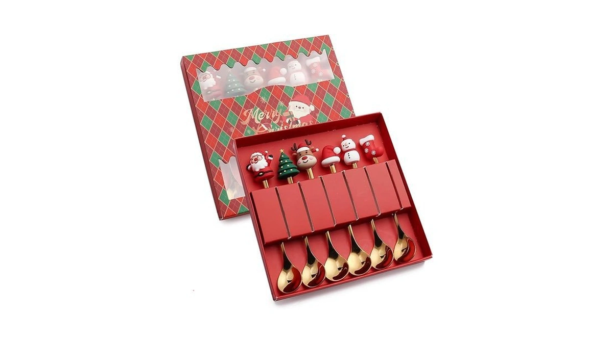 Amazon coupon: Christmas Tree Santa 6pcs Stainless Stee