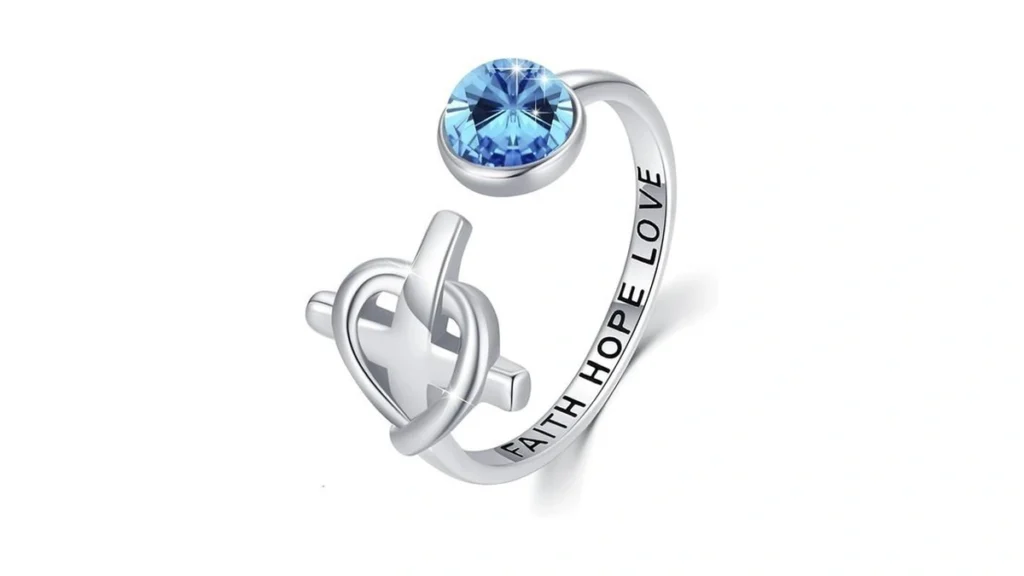 Amazon coupon: Tughra Sterling Silver Cross Rings Daint