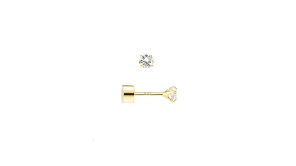 Amazon coupon: Golden Sterling Silver Flat Back Earring