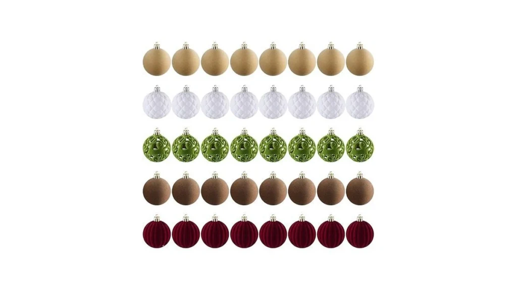 Amazon coupon: Seachrgif 40pcs Velvet Ornaments For Chr