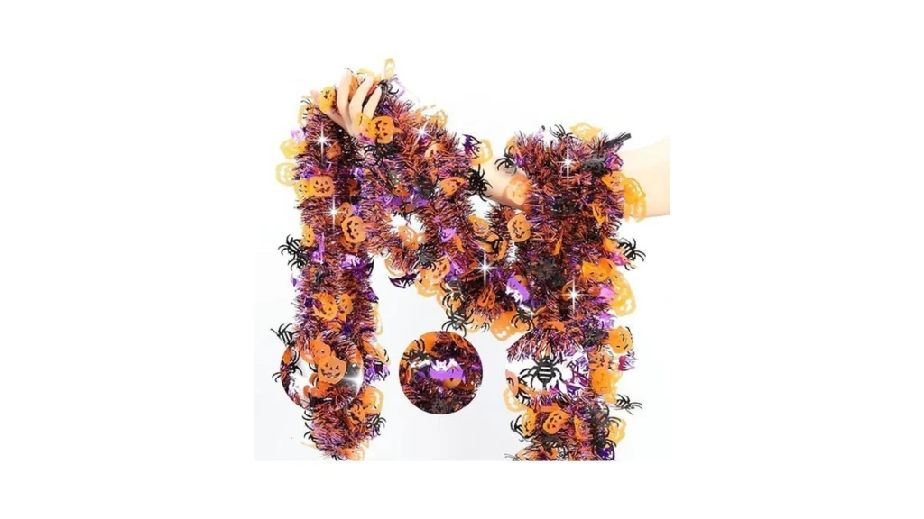 Amazon code: 33 Ft Halloween Tinsel Garland Decoratio