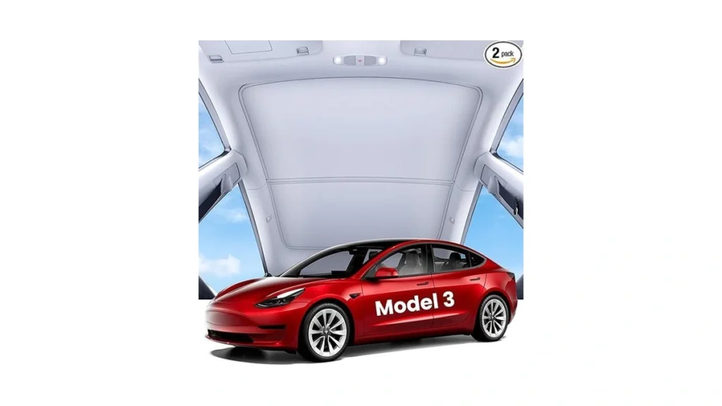 Amazon code: Reevaa 2025 Upgrade Tesla Model 3 Sunsha