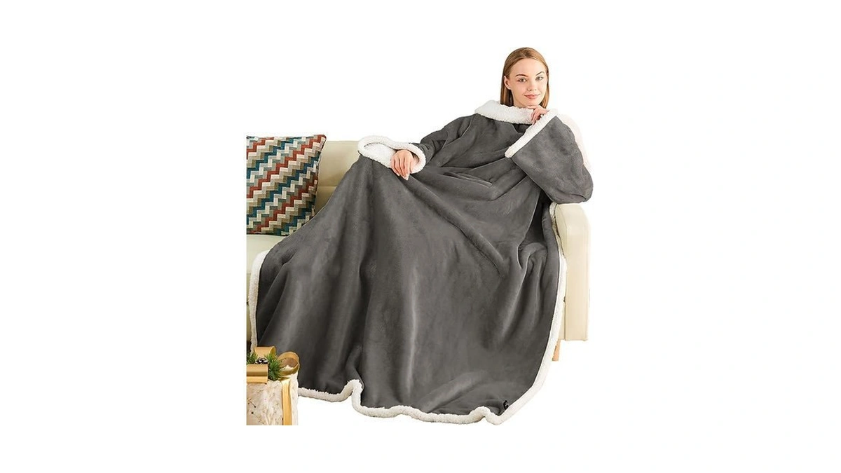 Amazon code: Ramees Sherpa Wearable Blanket With Slee
