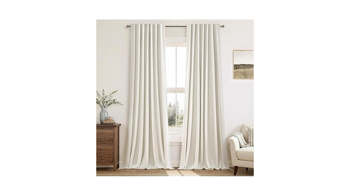 Amazon coupon: Miulee Linen 100 Blackout Curtains 90 In