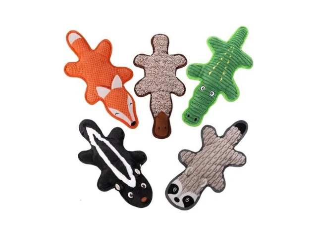 Eneston 5 Pack No Stuffing Squeaky Dog Toys For… Code