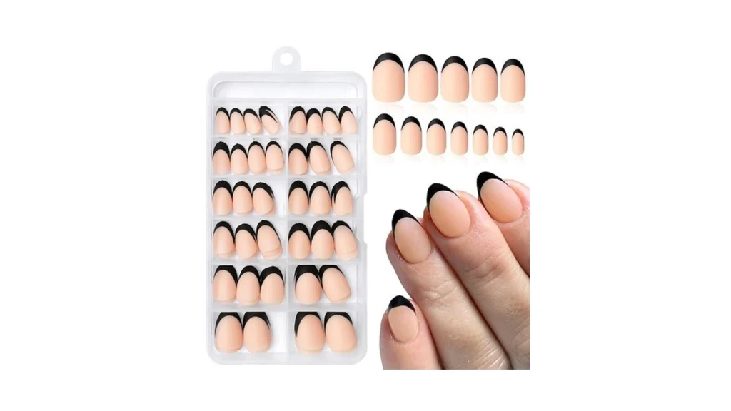 Amazon coupon: Addfavor French Tip Press On Nails Short