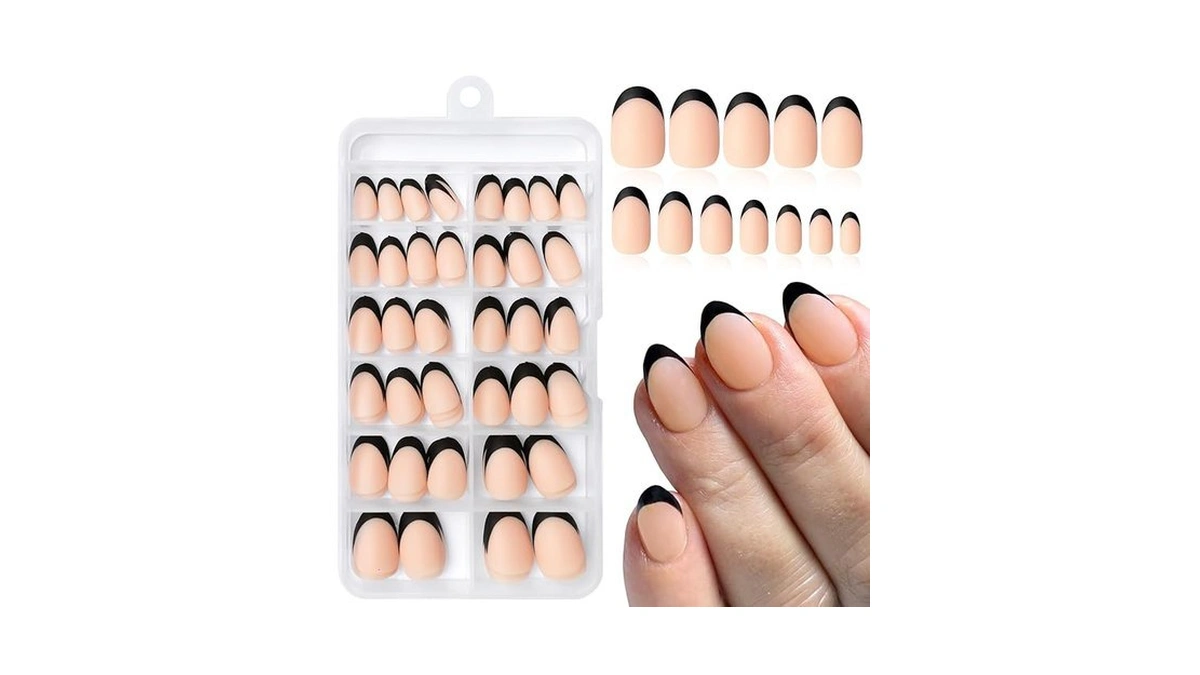 Amazon coupon: Addfavor French Tip Press On Nails Short