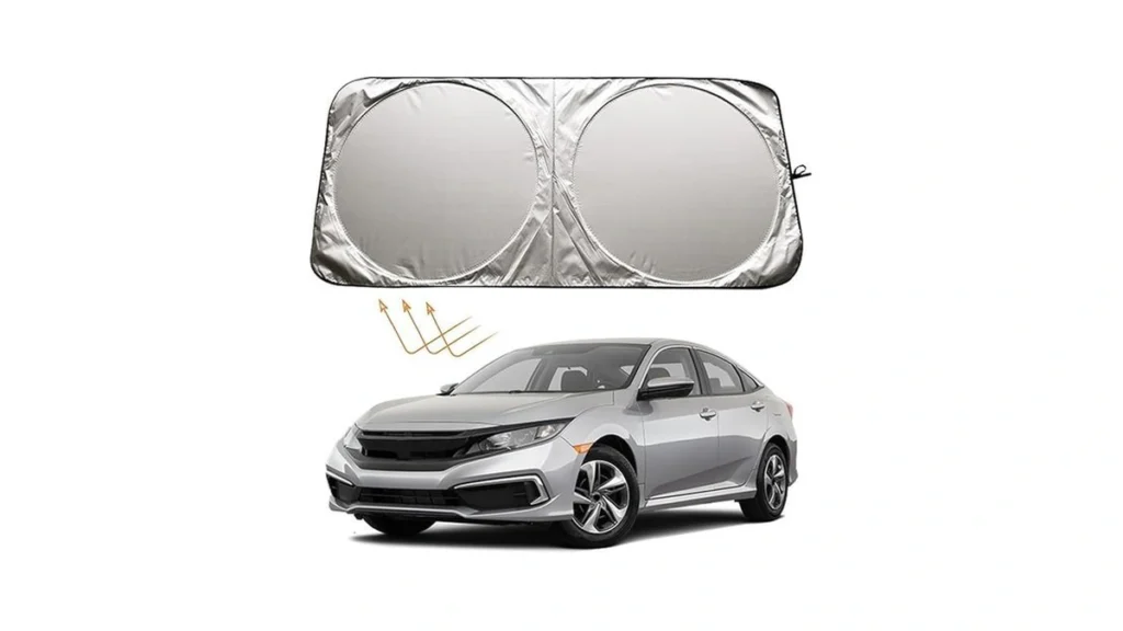Amazon coupon: Xhring Windshield Sun Shade Sunshade For