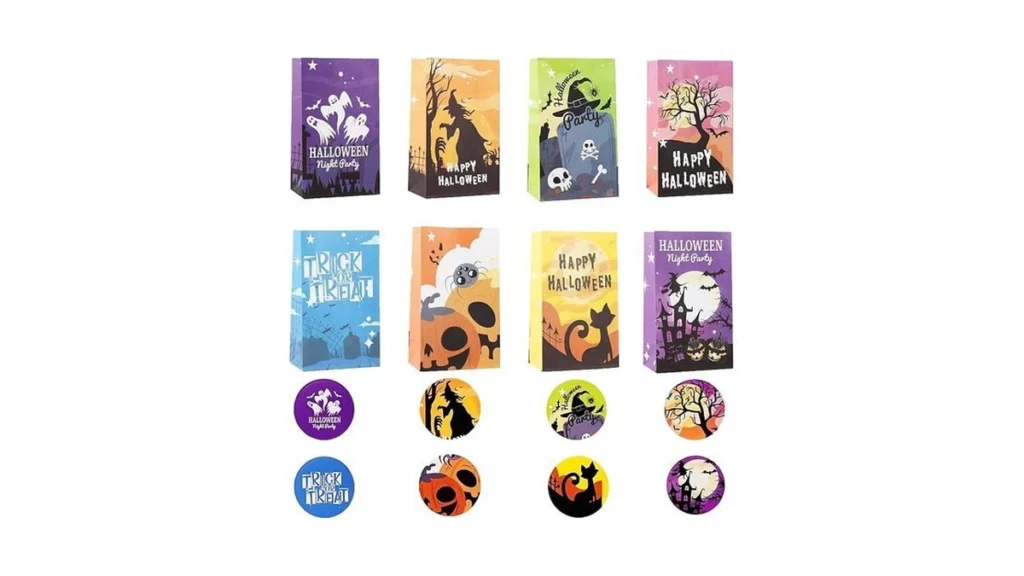 Amazon code: Yoobaboo Halloween Treat Bags 8 Types Ha