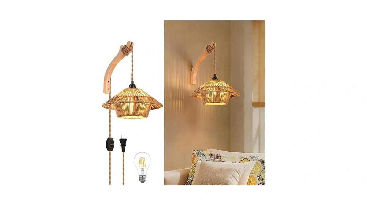 Amazon coupon: Dijiahua Woven Wall Sconces Clip Coup...