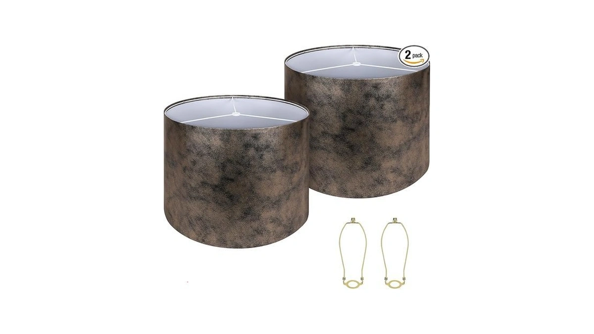 Amazon code: Lamp Shades Set Of 2 Large Drum Lampshad