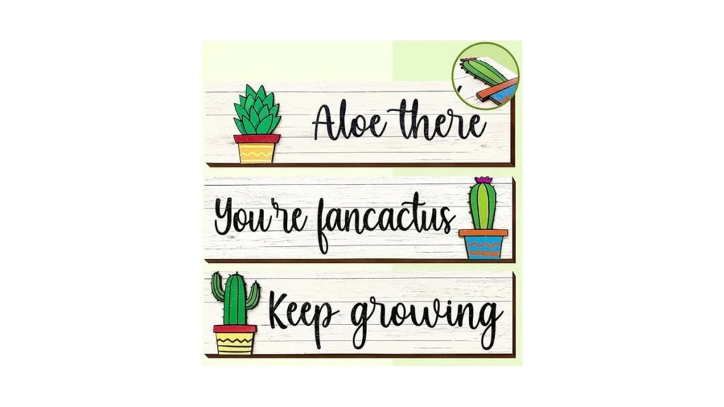 Amazon code: 97 Decor Wooden Cactus Wall Decor - Cact