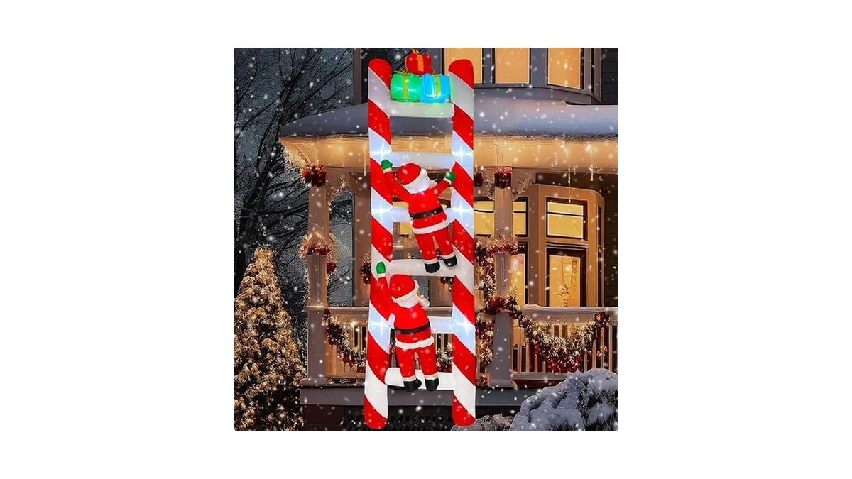 Amazon code: Trystway 8 Ft Tall Christmas Santa Climb