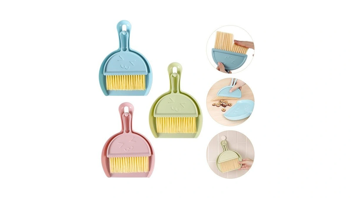 Amazon coupon: Jibolat 3pcs Mini Broom And Dustpan Set