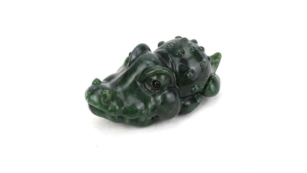 Amazon coupon: Gemshan Jade Crocodile Statue Pocket Cut