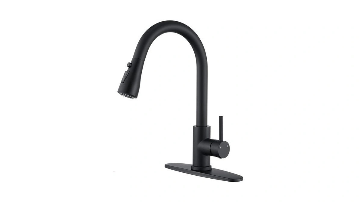 Amazon code: Atpcoltd Matte Black Kitchen Faucets Wit