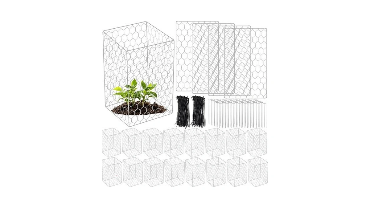 Amazon code: Morningro 16 Set Wire Plant Protectors S