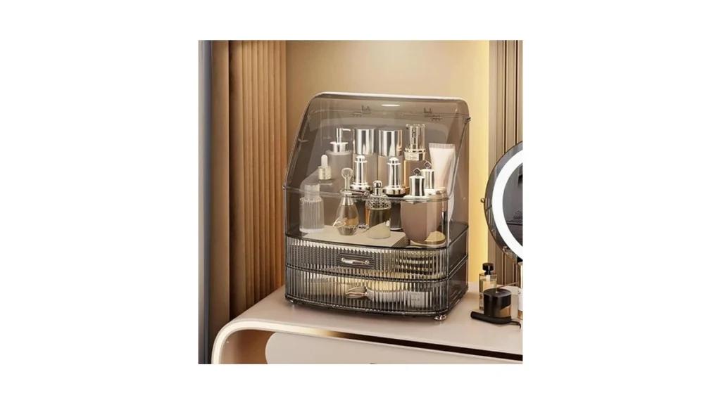 Amazon code: Clear Makeup Organizer Countertop With D