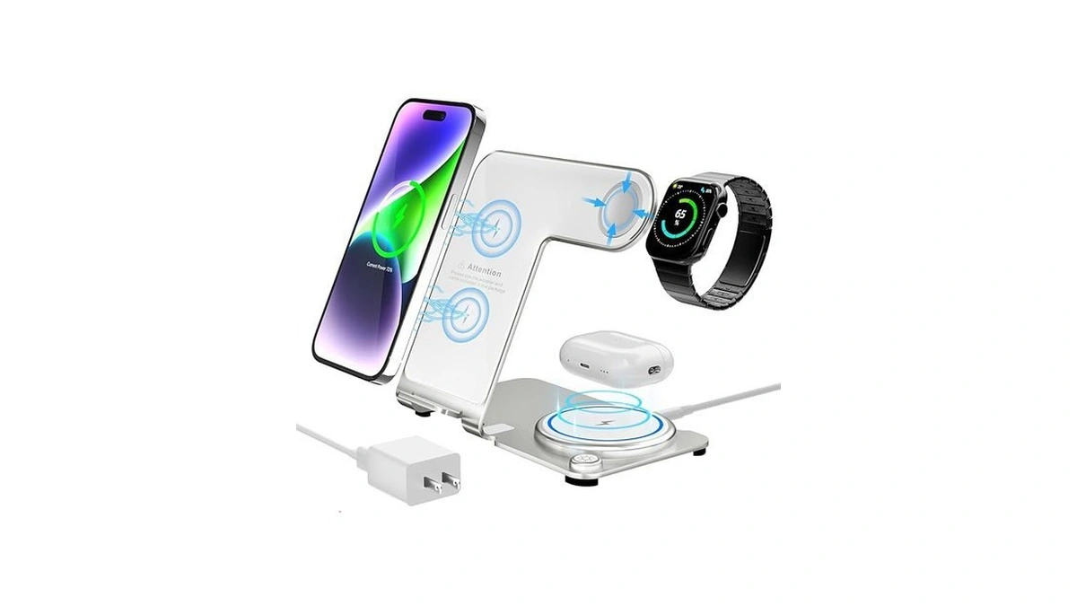 Amazon coupon: Wireless Charger Aluminum Alloy 3 In 1 W
