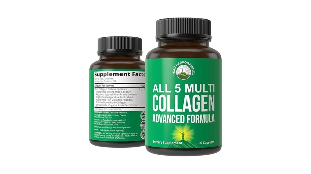 Amazon coupon: Peak Performance All 5 Multi-collagen Ca