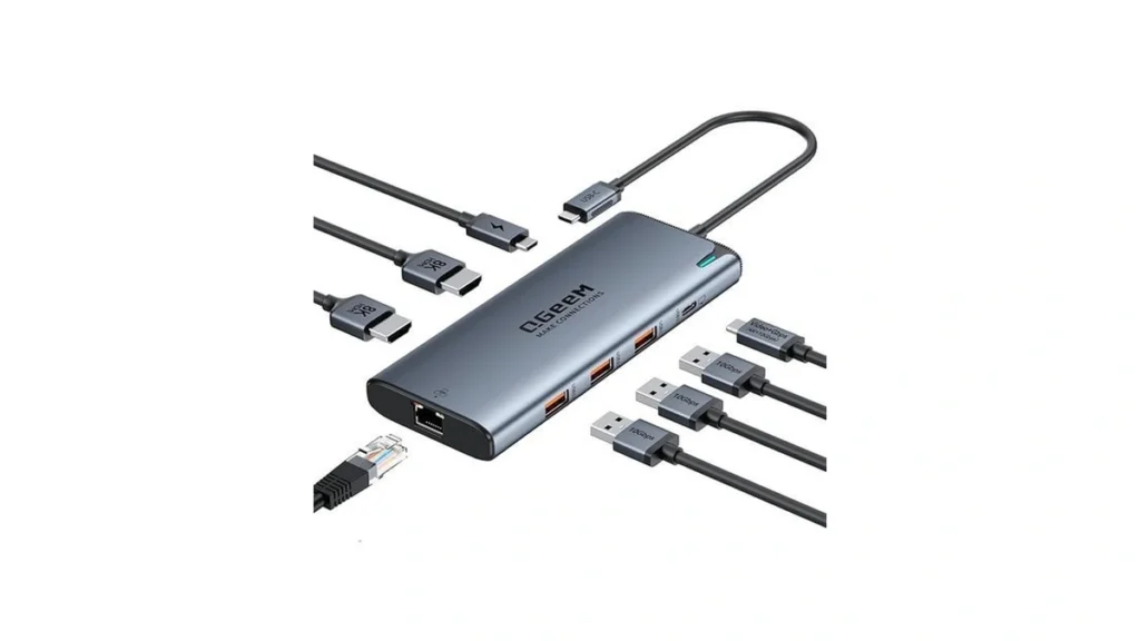 Amazon coupon: Qgeem Usb C Hub 8 In 1 Extender Splitter