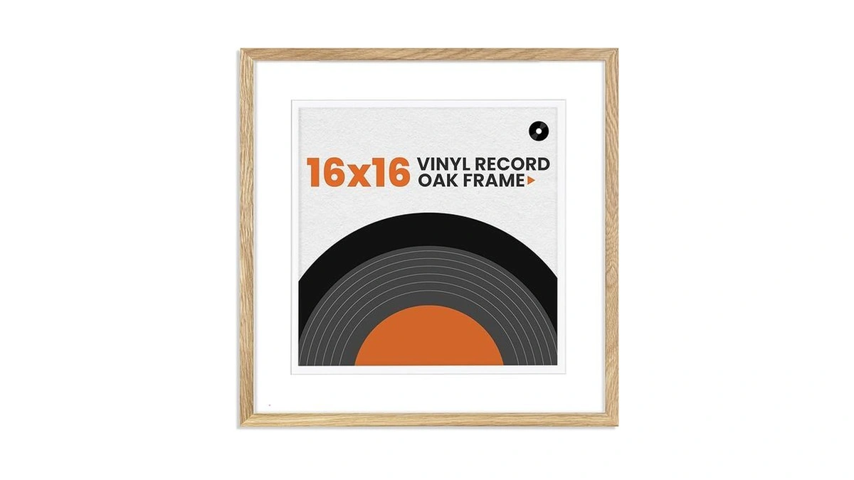 Amazon code: Venusmiles Vinyl Record Frame Natural Oa