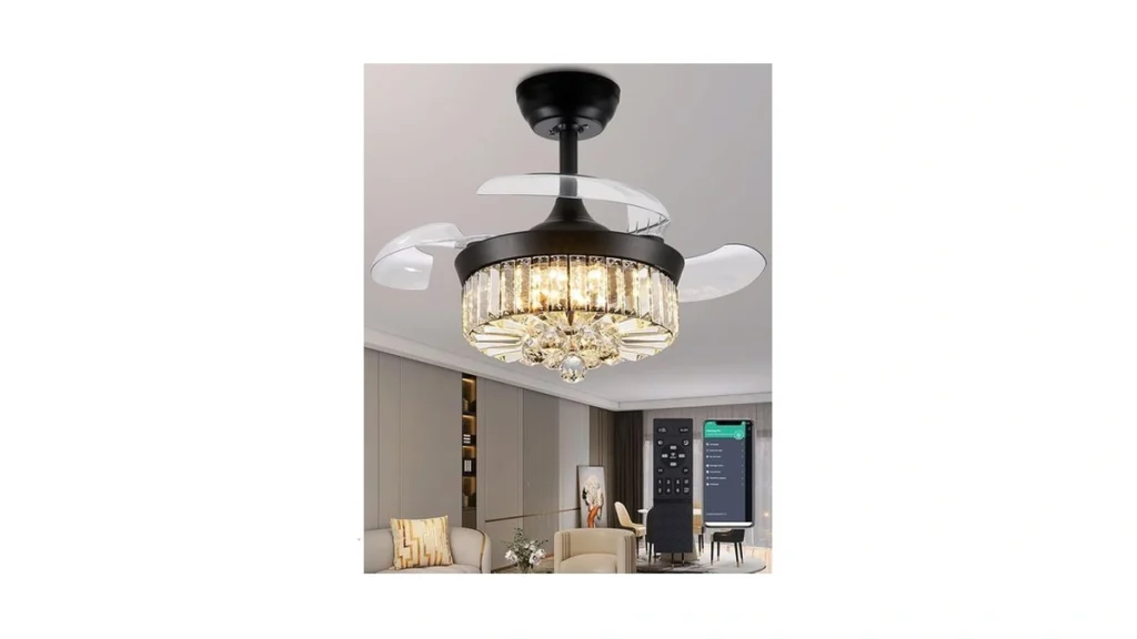 Amazon code: Fejanical 30 Inch Black Crystal Chandeli