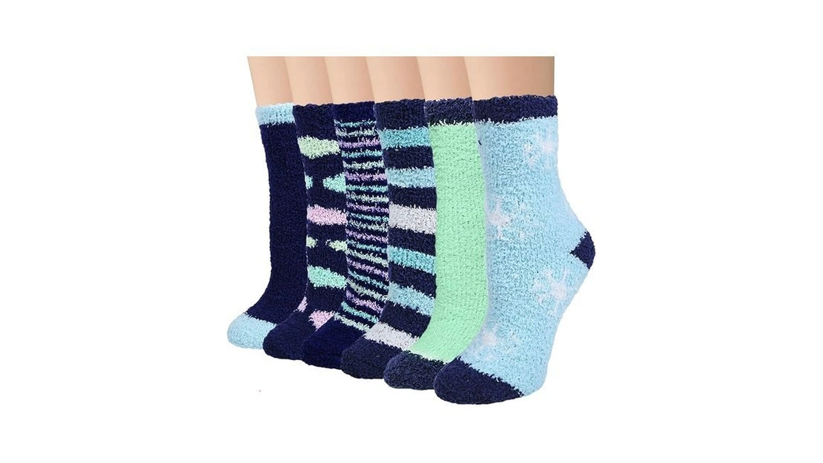 Amazon code: Ysense 6 Pairs Womens Cozy Soft Fuzzy Fl