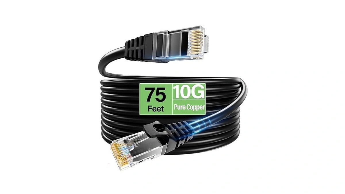 Amazon coupon: Tuokaju Cat6 Ethernet Cable 10gbps 75 Ft