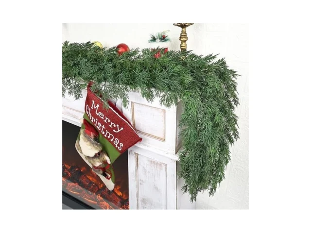 Tulvend 9ft Christmas Cedar Garland Real Touch Pine… Code