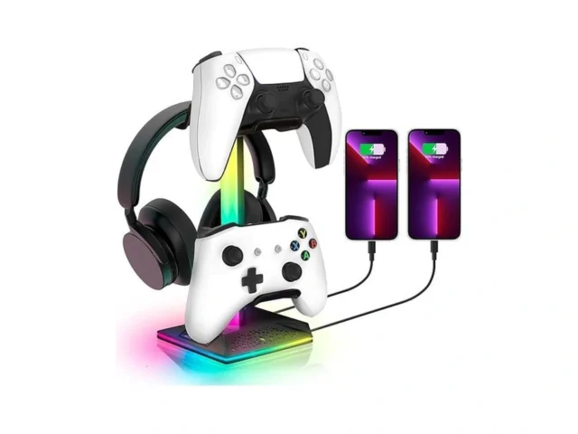Cybjoy Rgb Headset Stand Gaming Controller Stand… Coupon