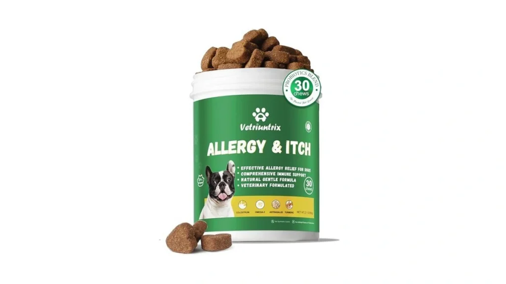 Amazon code: Vetriuntrix Dog Allergy Chews Dogs Aller