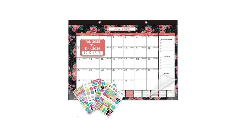 Amazon code: Lateefah Desk Calendar 2025 Large 12 X 1