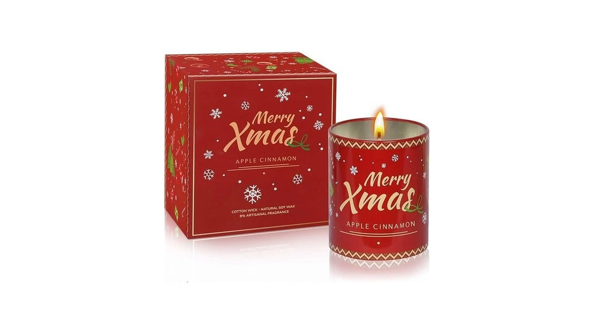 Amazon code: Christmas Candles Apple Cinnamon Scented