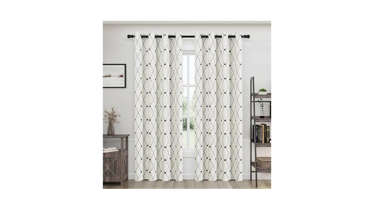 Amazon coupon: Joywell Cream Linen Textured Curtains 84