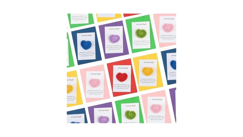 Amazon code: 24 Pack Little Pocket Heart Hug Cards Ke