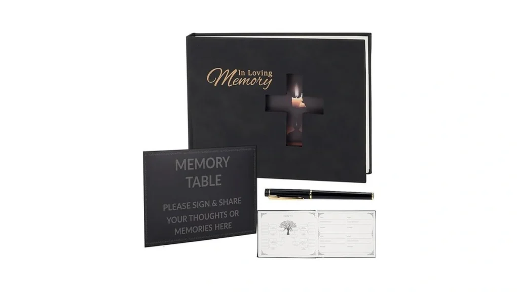 Amazon coupon: Funeral Guest Book For Memorial Service