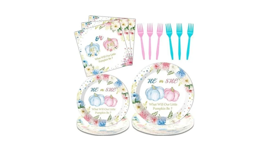 Amazon code: 100 Pcs Little Pumpkin Baby Shower Plate