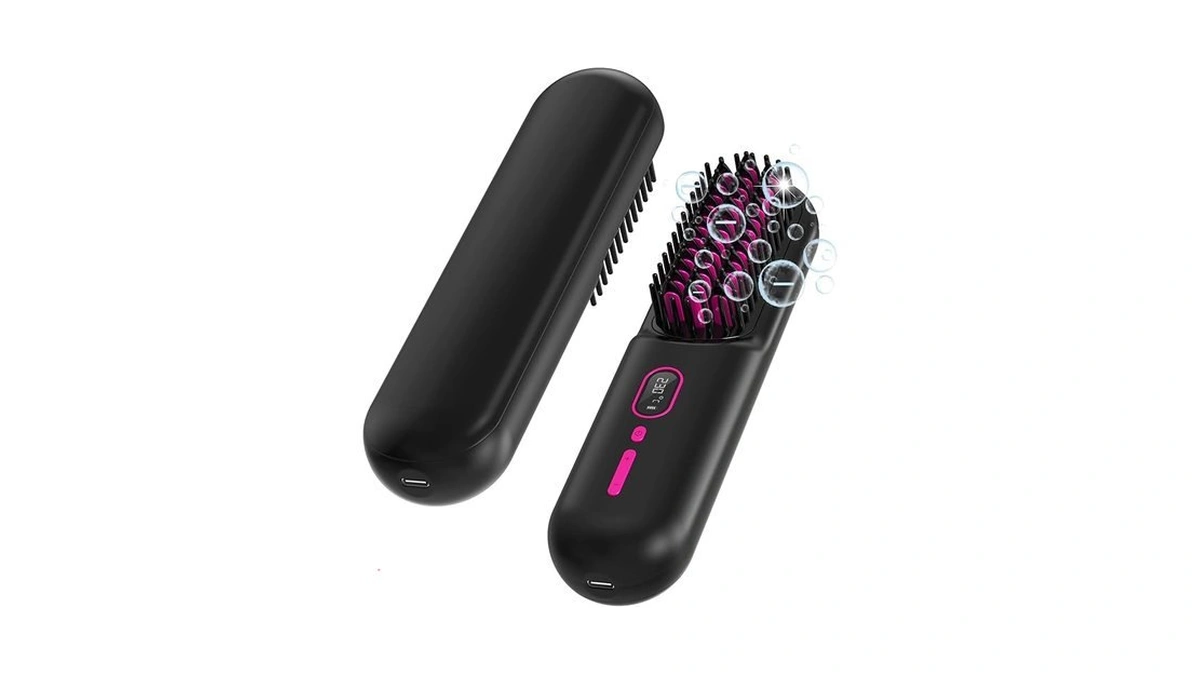 Amazon coupon: Cordless Hair Straightener Brush - 200m